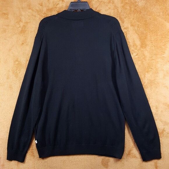 NN07 Sweater Mens XL Black Button Up Cardigan Knit Wool Blend THOR POLO $245 - Picture 4 of 8